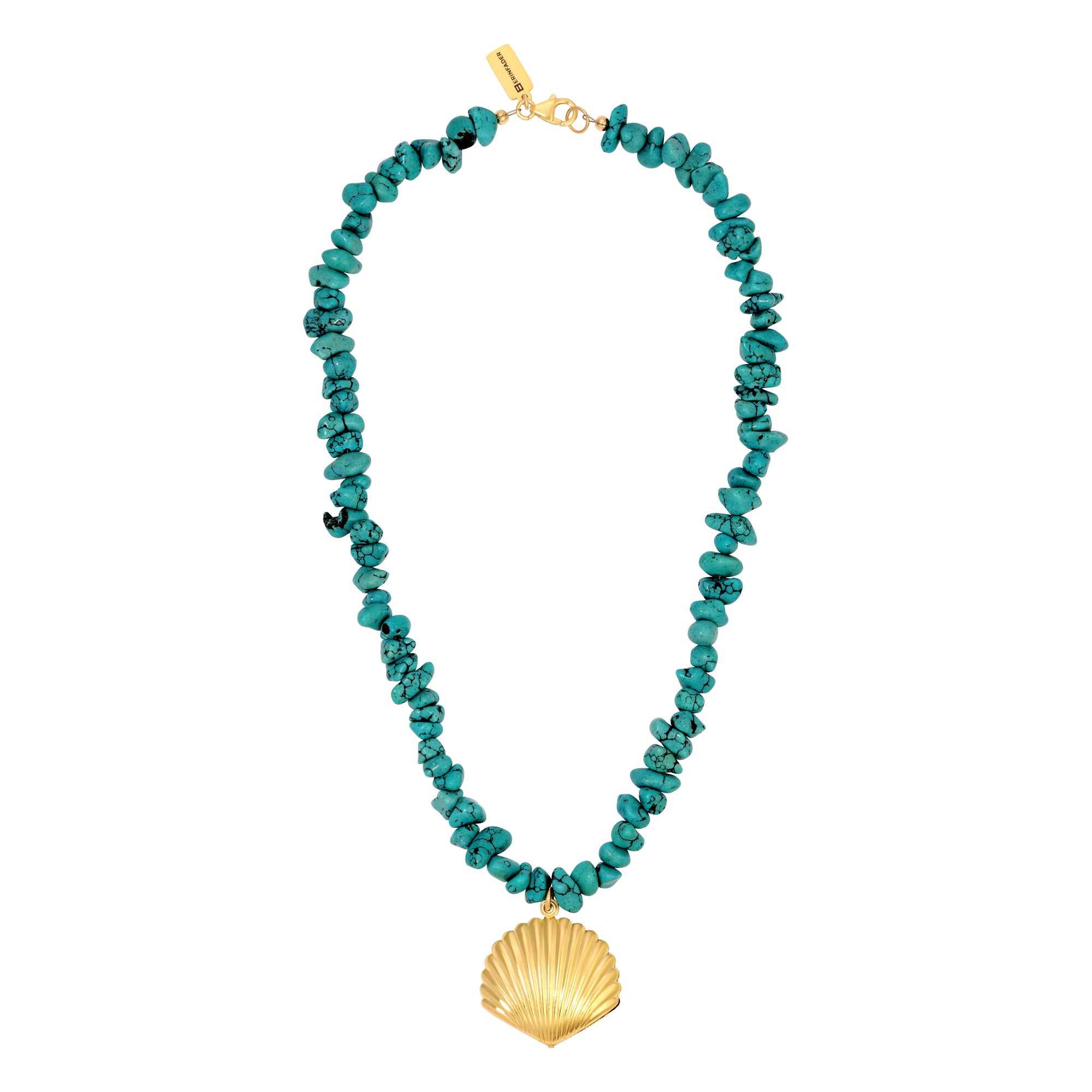 Vintage Turquoise Shell Necklace by Erin Fader Jewelry