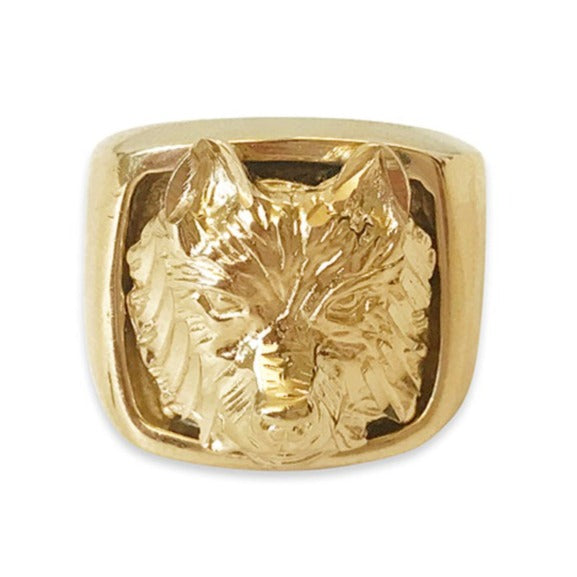 Lone Wolf Ring in Gold by Erin Fader Jewelry