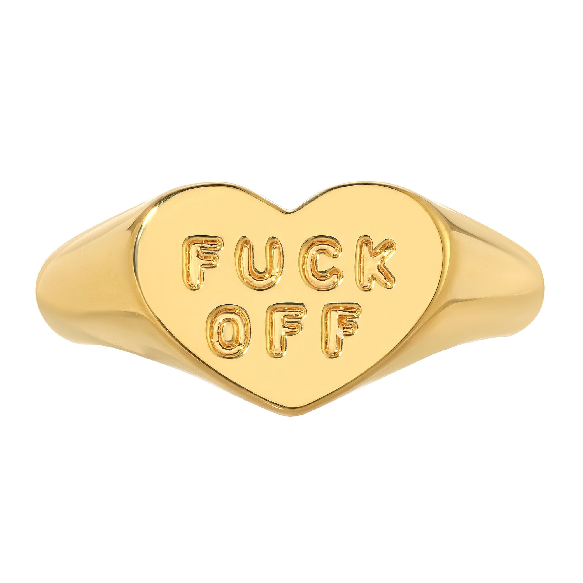 Fuck Off Ring - Gold by Erin Fader Jewelry