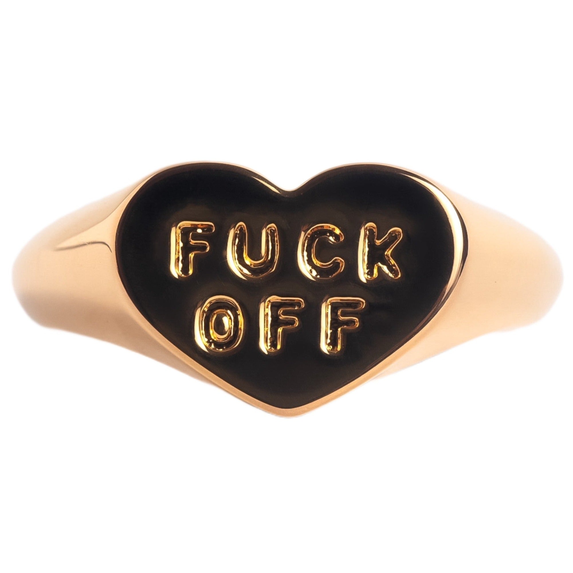 Fuck Off Ring - Gold by Erin Fader Jewelry