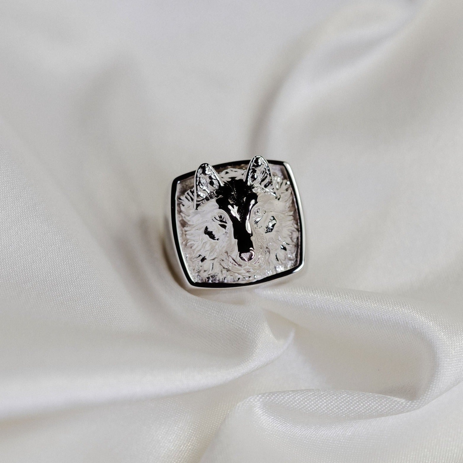 Handmade Sterling Silver Wolf Ring: Tribal Totem Spirit Animal Jewelry Handmade Sterling Silver Wolf Ring: Tribal Totem Spirit Animal Jewelry