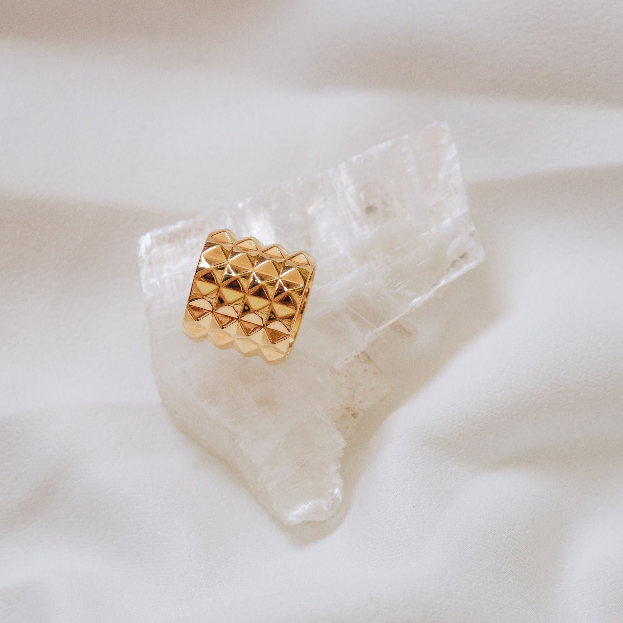 Pyramid Cigar Band Ring by Erin Fader Jewelry