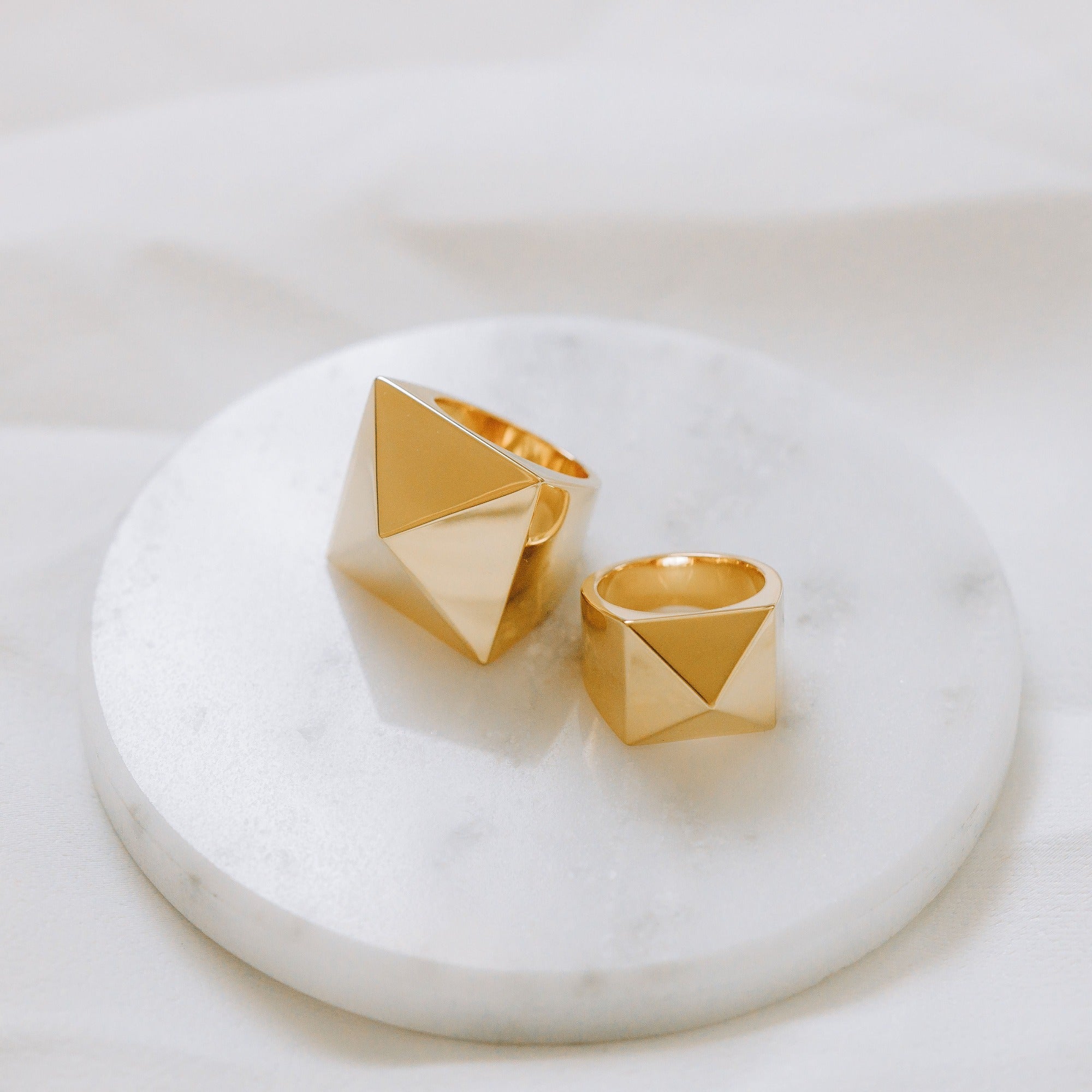 Hippy Pyramid Rings Pyramid Ring - Gold Grande