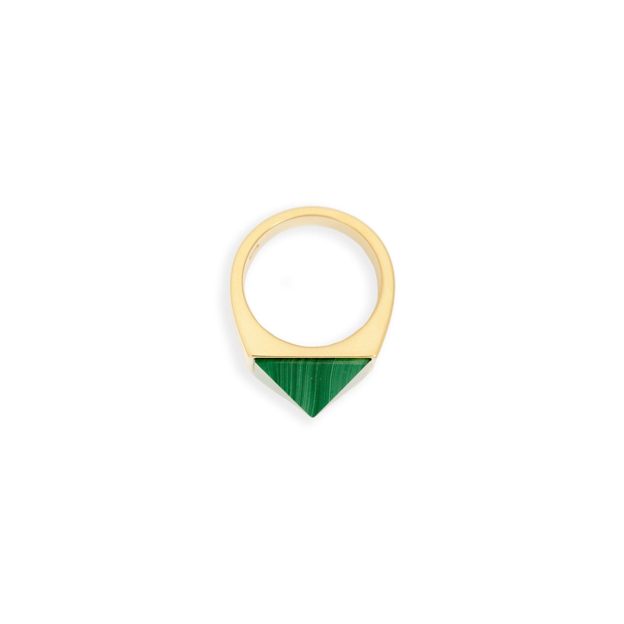 Pyramid Ring - Malachite Medium by Erin Fader Jewelry