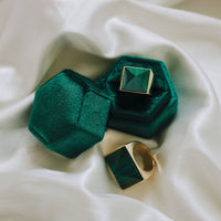 Pyramid Ring - Malachite Medium by Erin Fader Jewelry