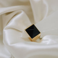 Pyramid Ring - Onyx Medium by Erin Fader Jewelry