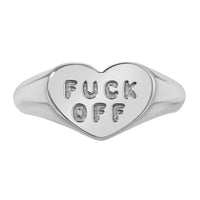 Fuck Off Ring - Sterling Silver by Erin Fader Jewelry