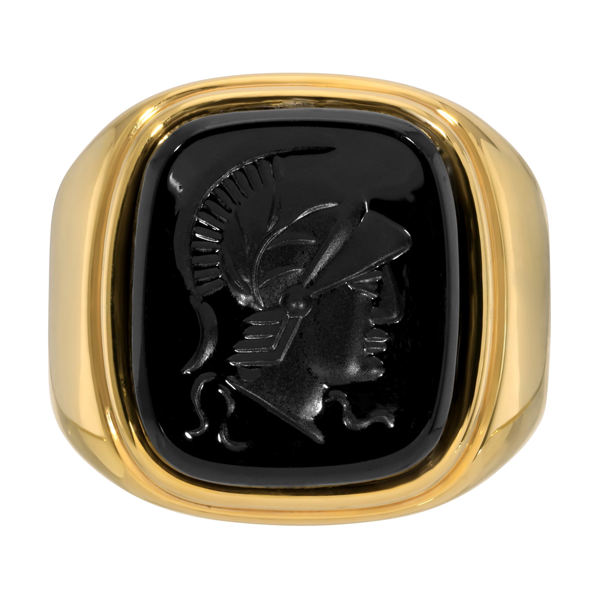 Vintage Intaglio Signet Ring - Black by Erin Fader Jewelry 