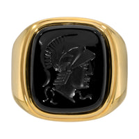 Vintage Intaglio Signet Ring - Black by Erin Fader Jewelry 