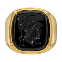 Vintage Intaglio Signet Ring - Black by Erin Fader Jewelry 