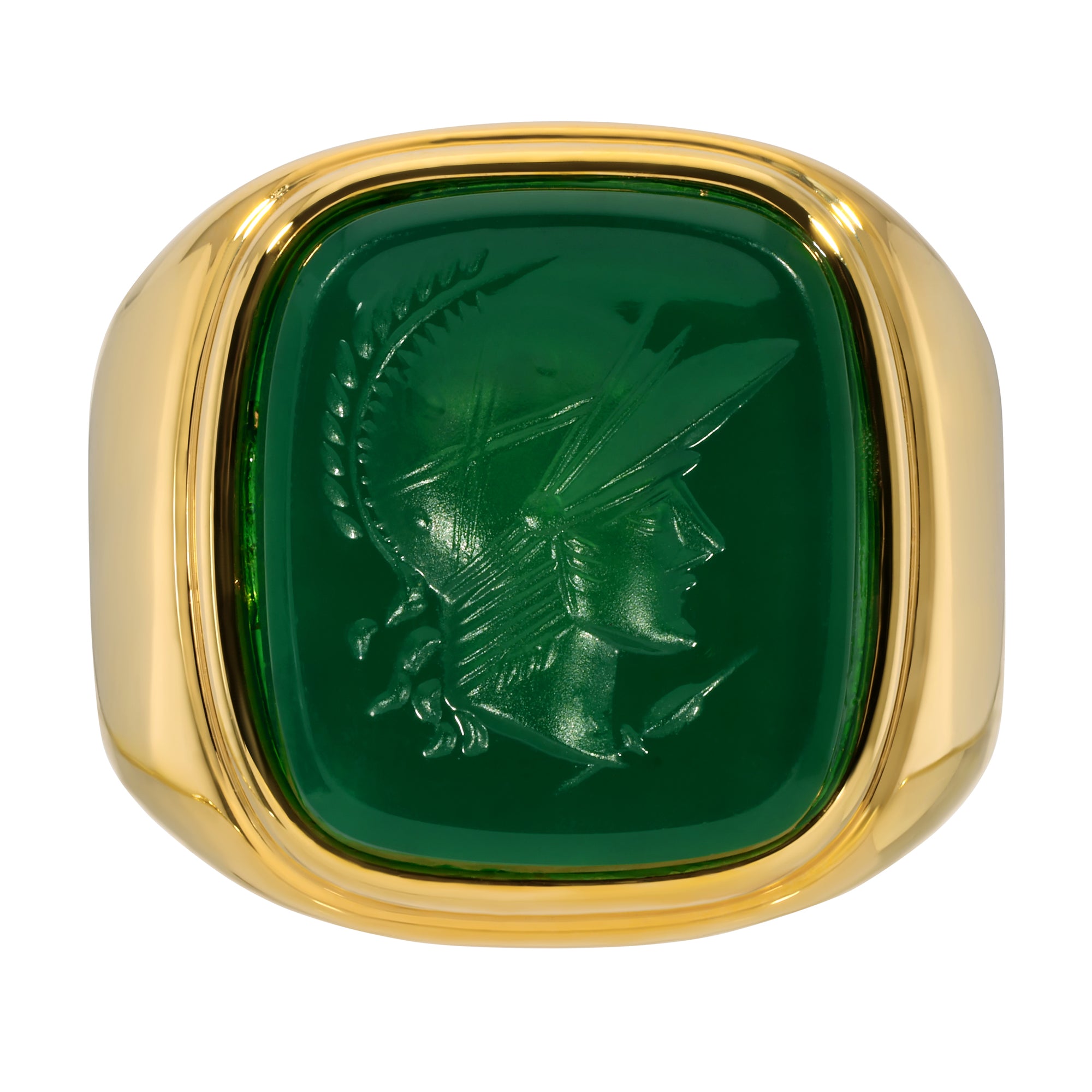 Vintage Intaglio Signet Ring - Green by Erin Fader Jewelry