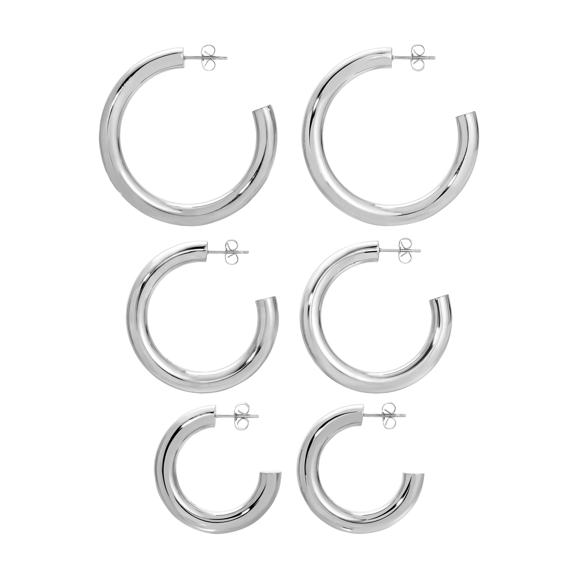 Essential Hoops - Silver by Erin Fader Jewelry