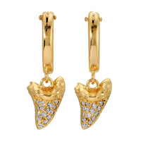 Shark Tooth Bling Huggies by Erin Fader Jewelry