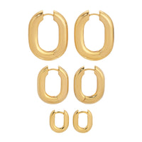 Icon Oval Hoop Collection - Gold by Erin Fader Jewelry