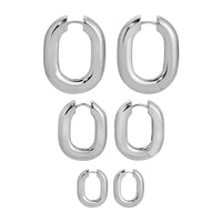 Icon Oval Hoop Collection - Silver by Erin Fader Jewelry