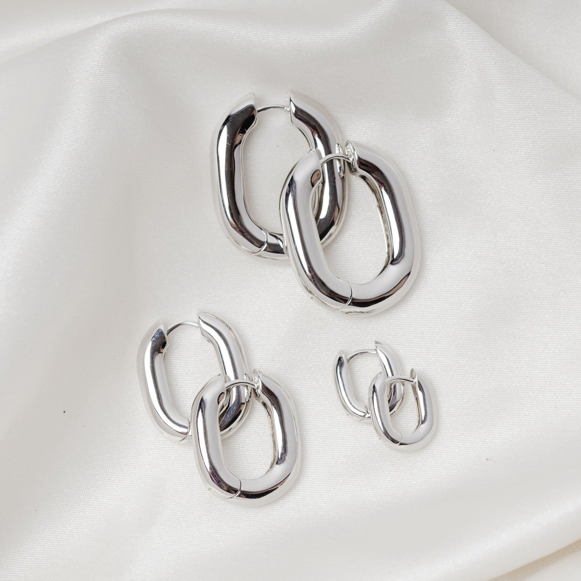 Icon Oval Hoops - Silver by Erin Fader Jewelry