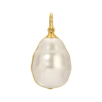 The Baroque Pearl Charm - White from Erin Fader Jewelry