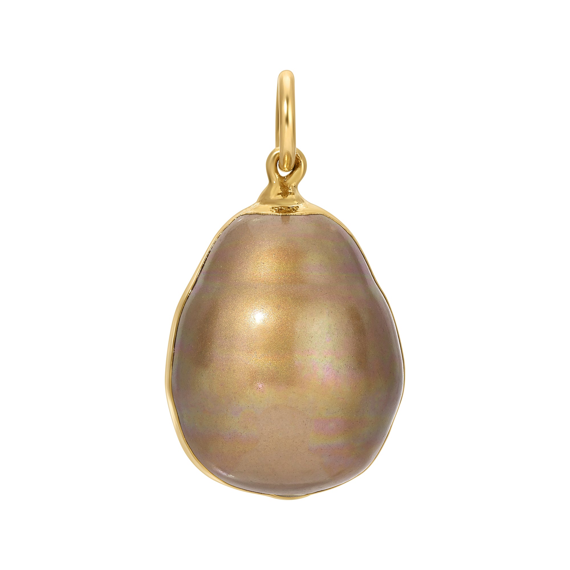 The Baroque Pearl Charm - Caramel from Erin Fader Jewelry 