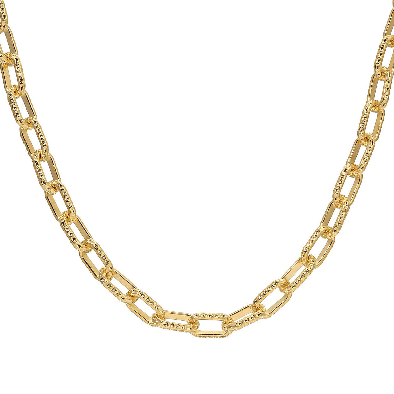 Vintage Hammered Link Necklace
