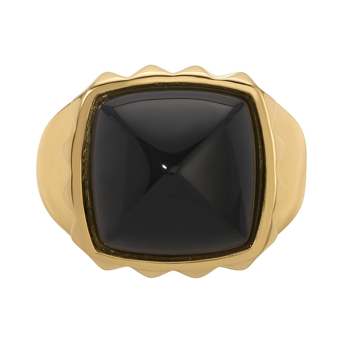 Onyx Pyramid Ring by Erin Fader Jewelry