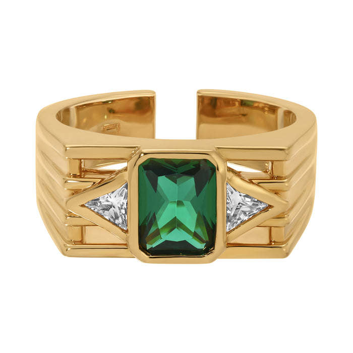 Art Deco Emerald Ring by Erin Fader Jewelry