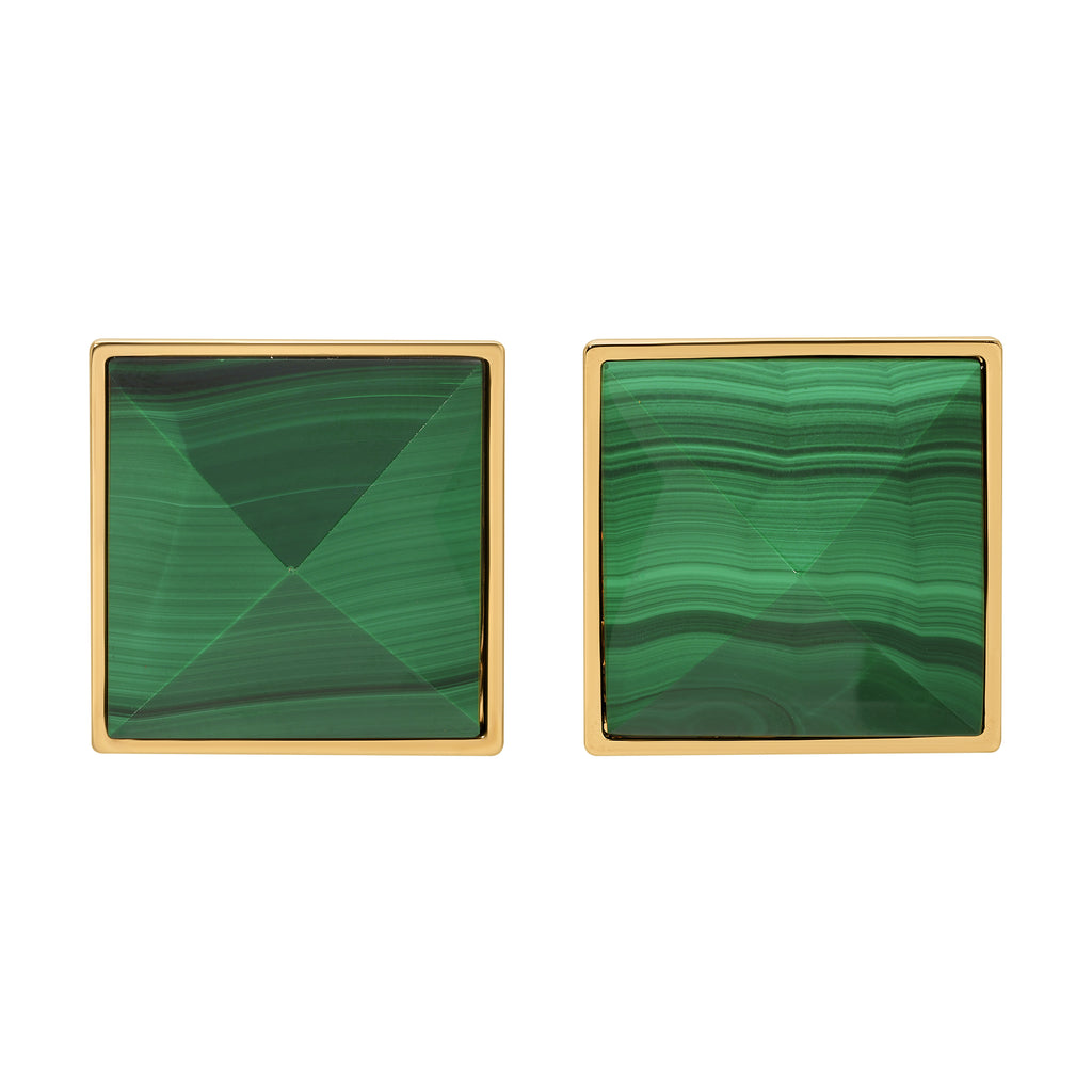 Pyramid Studs Malachite Grande