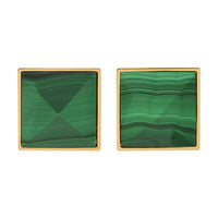 Pyramid Studs - Malachite Grande by Erin Fader Jewelry