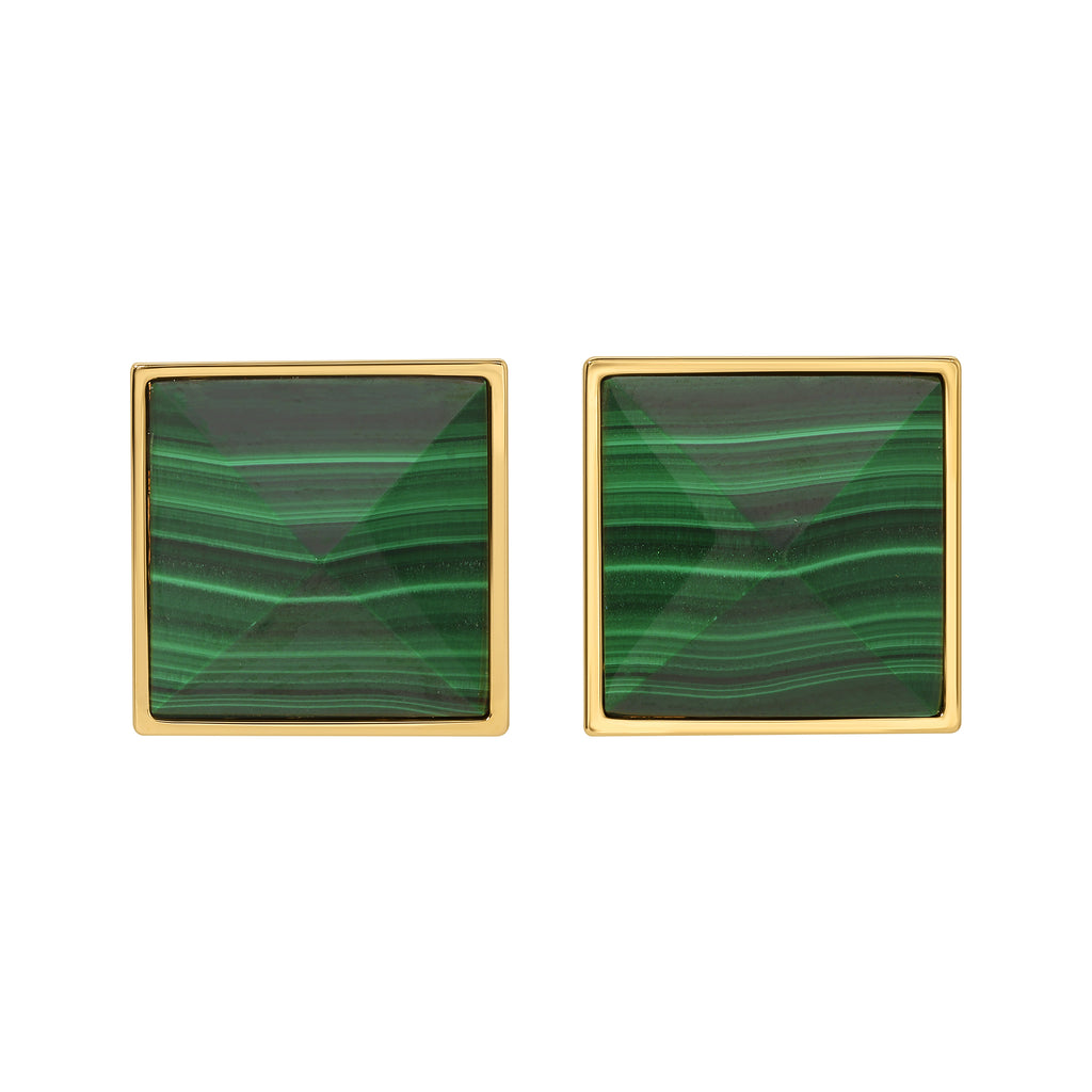 Pyramid Studs Malachite Medium