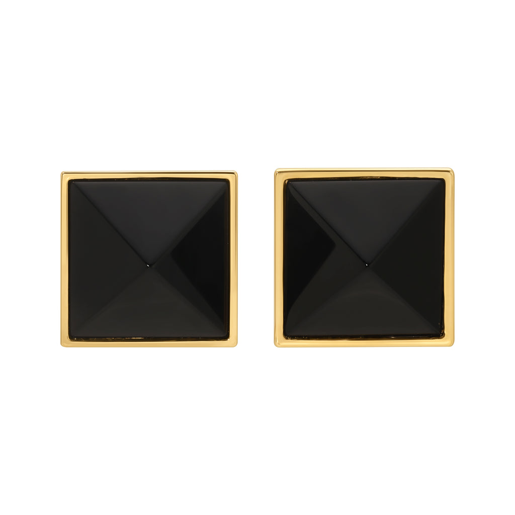 Pyramid Studs Onyx Medium