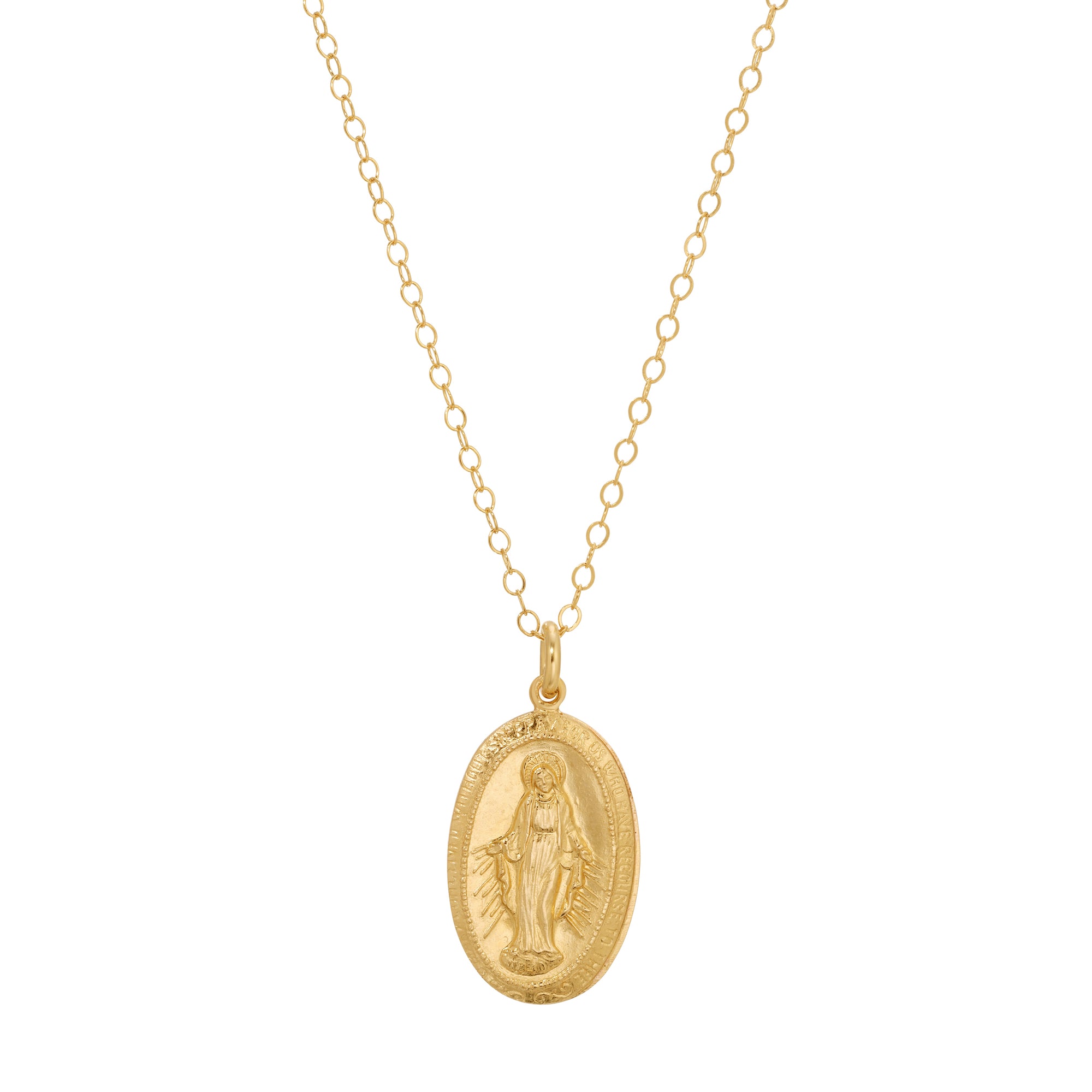 Oval Mary Medallion Necklace from Erin Fader Jewelry