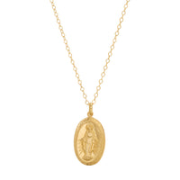 Oval Mary Medallion Necklace from Erin Fader Jewelry
