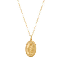 Oval Mary Medallion Necklace from Erin Fader Jewelry