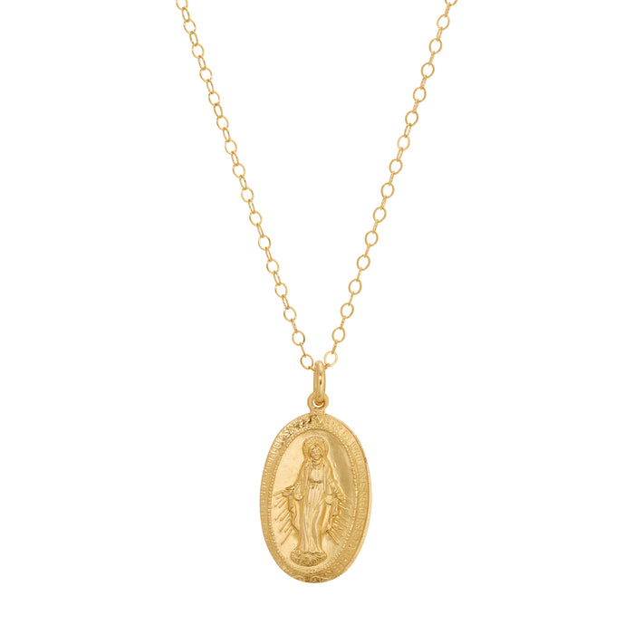 Oval Mary Medallion Necklace from Erin Fader Jewelry