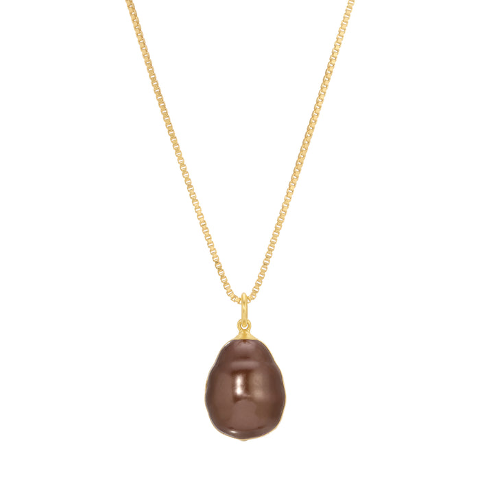 The Pearl Necklace - Chocolate from Erin Fader Jewelry