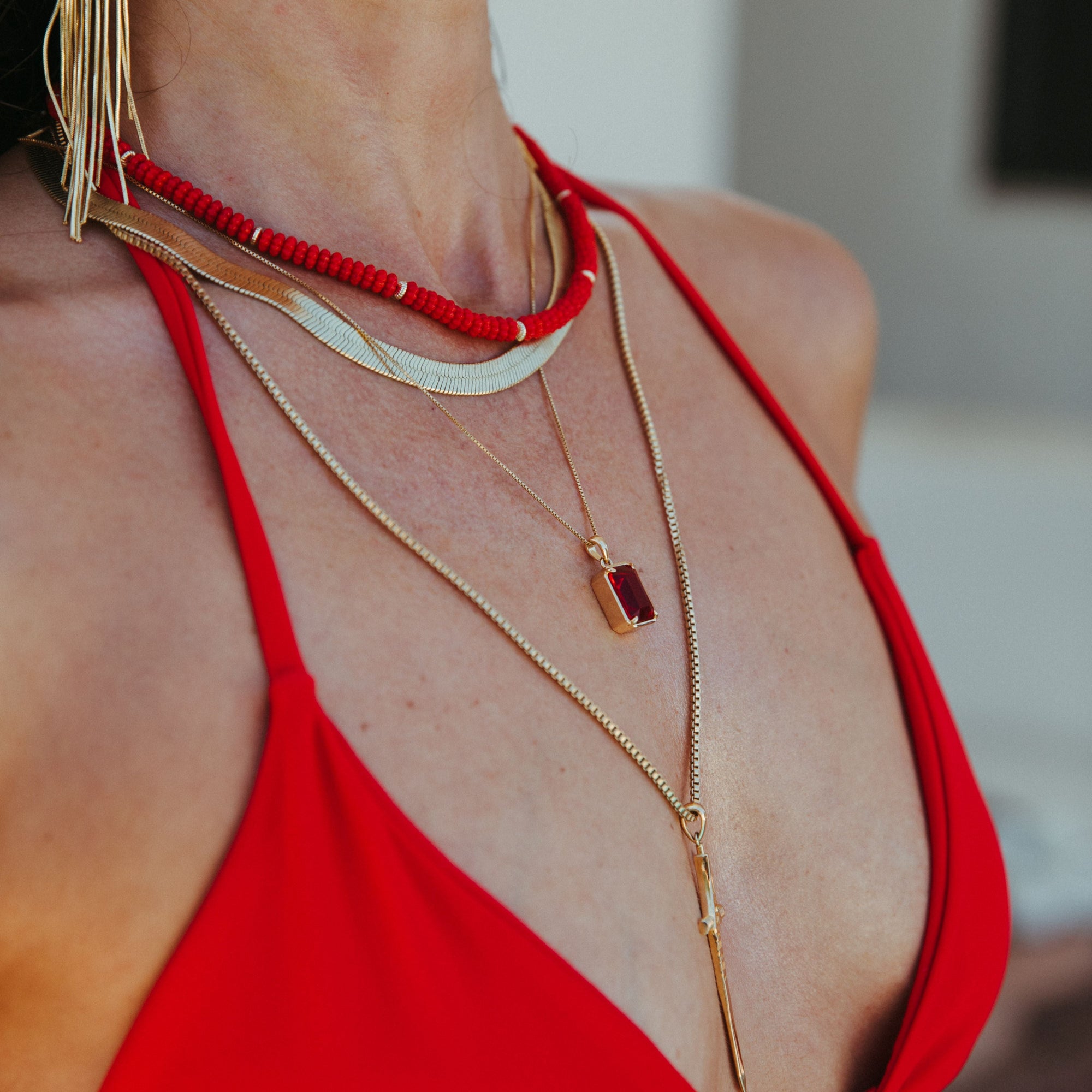 The Nora Pendant - Ruby by Erin Fader Jewelry