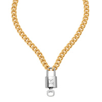 Vintage Louis Vuitton Lock Necklace - Mixed Metal by Erin Fader Jewelry