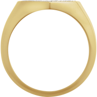 Natural Diamond Heart Signet Ring - 14K Yellow from Erin Fader Jewelry