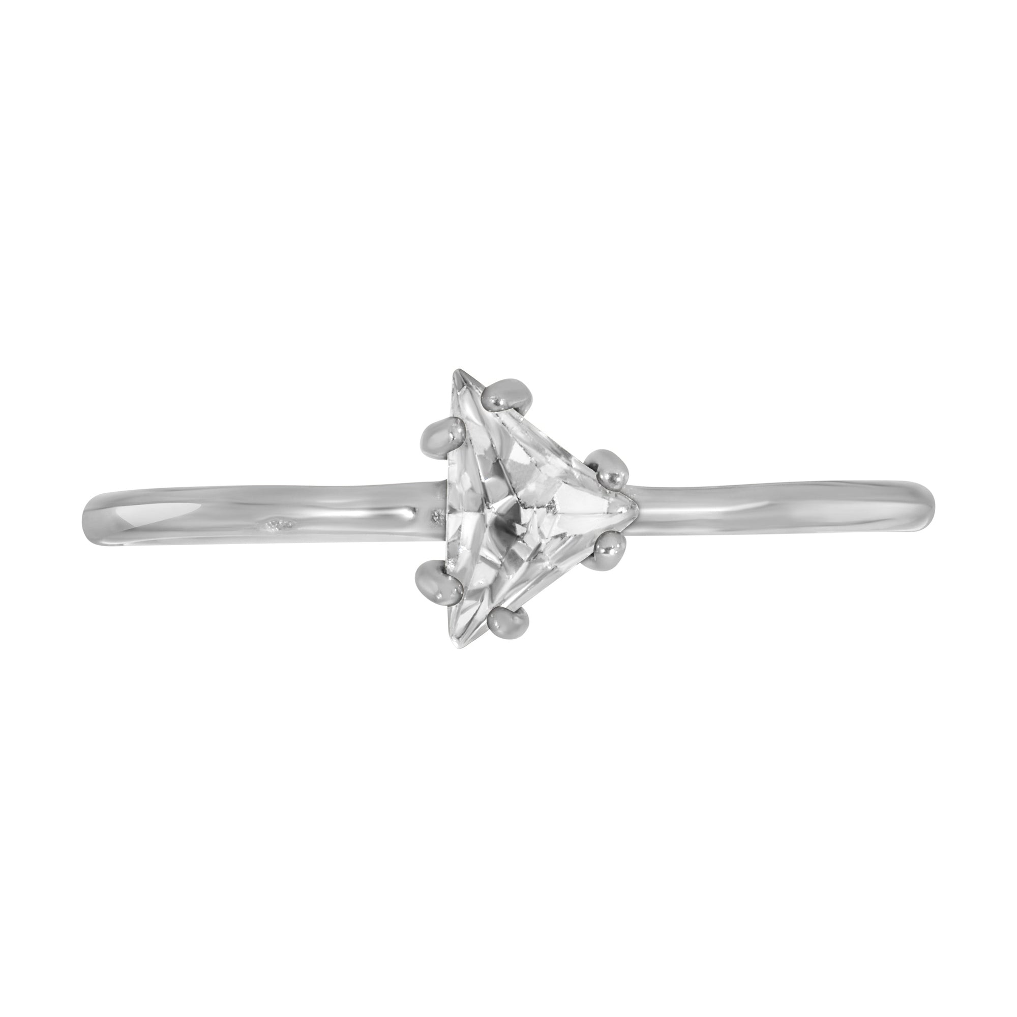 On The Rocks Triangle Ring - Sterling Silver