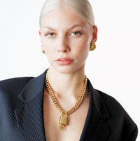 Vintage Louis Vuitton Lock Necklace by Erin Fader Jewelry