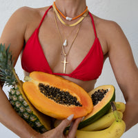 Vintage Orange Pearl Necklace by Erin Fader Jewelry