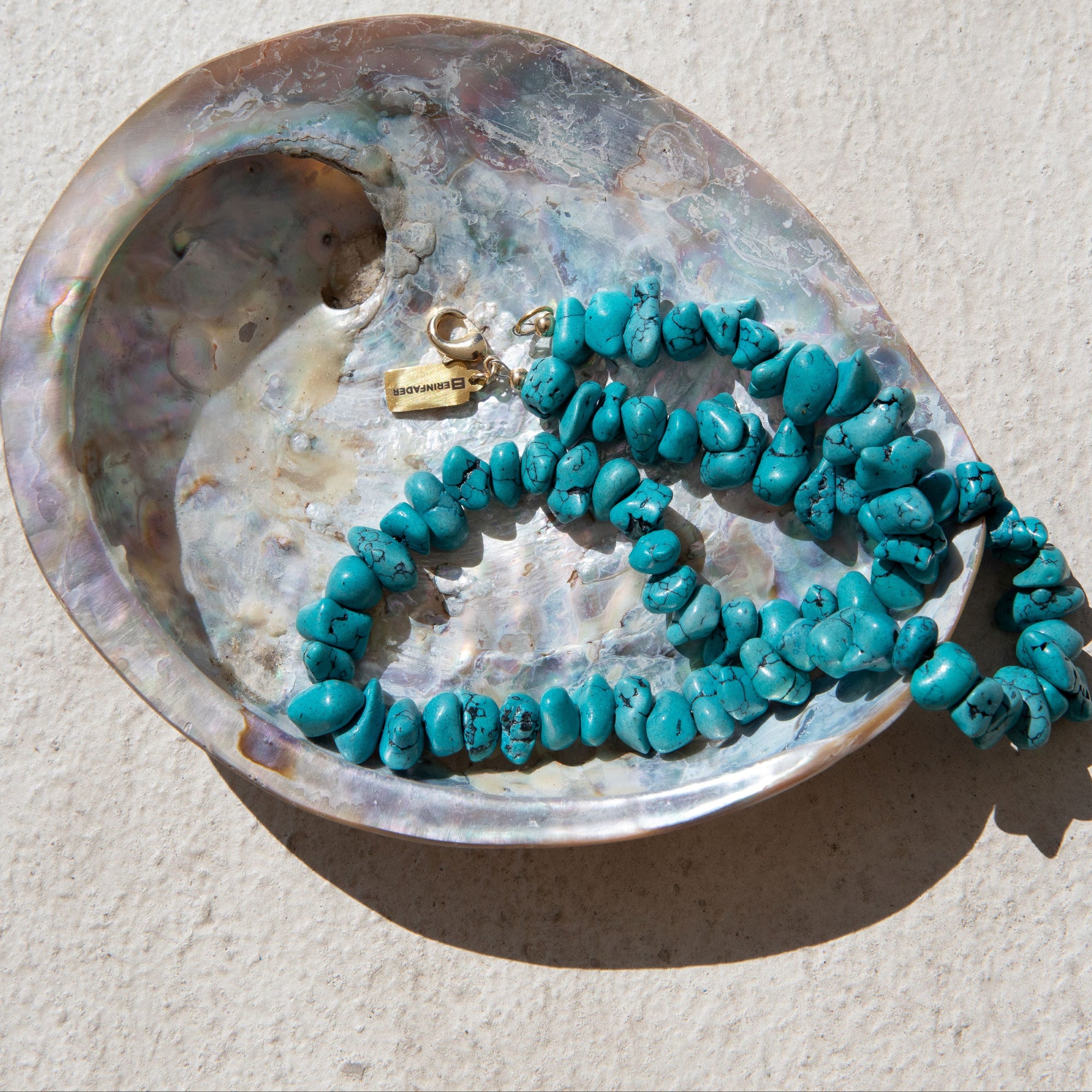 Vintage Turquoise Beaded Necklace by Erin Fader Jewelry