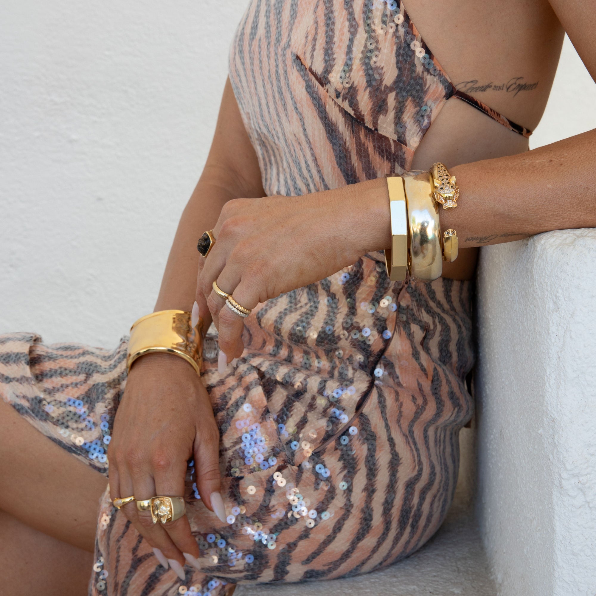Deco Jag Bangle by Erin Fader Jewelry