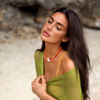 Vintage Red Pearl Necklace by Erin Fader Jewelry