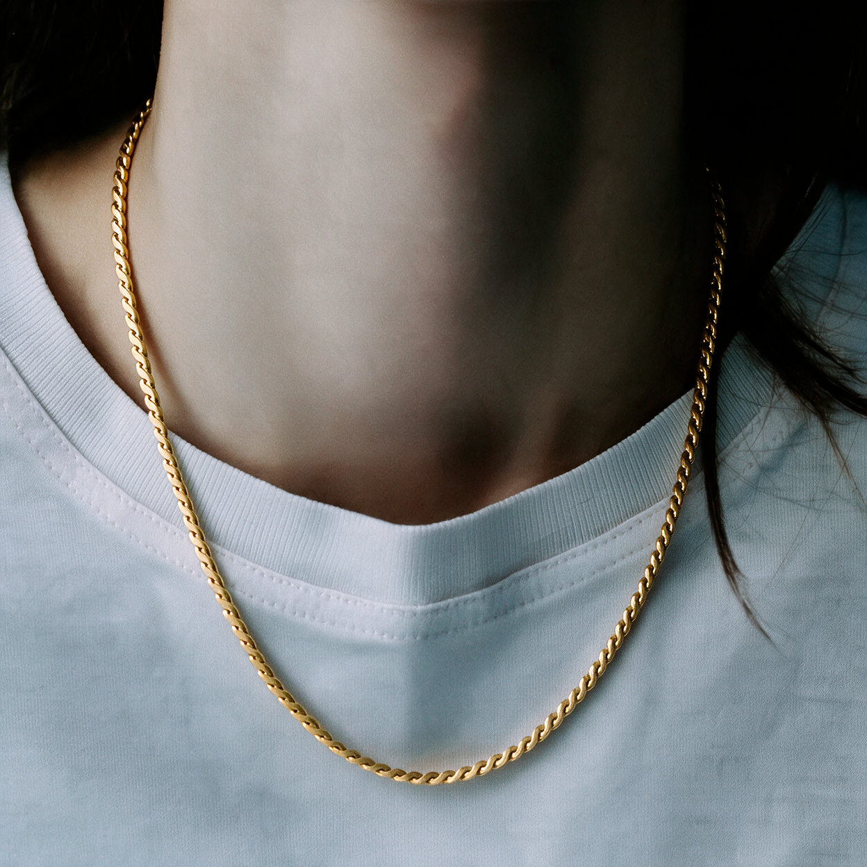 Vintage Deco Wave Necklace - Gold from Erin Fader Jewelry