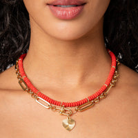 Vintage Flower Child Necklace - Red by Erin Fader Jewelry