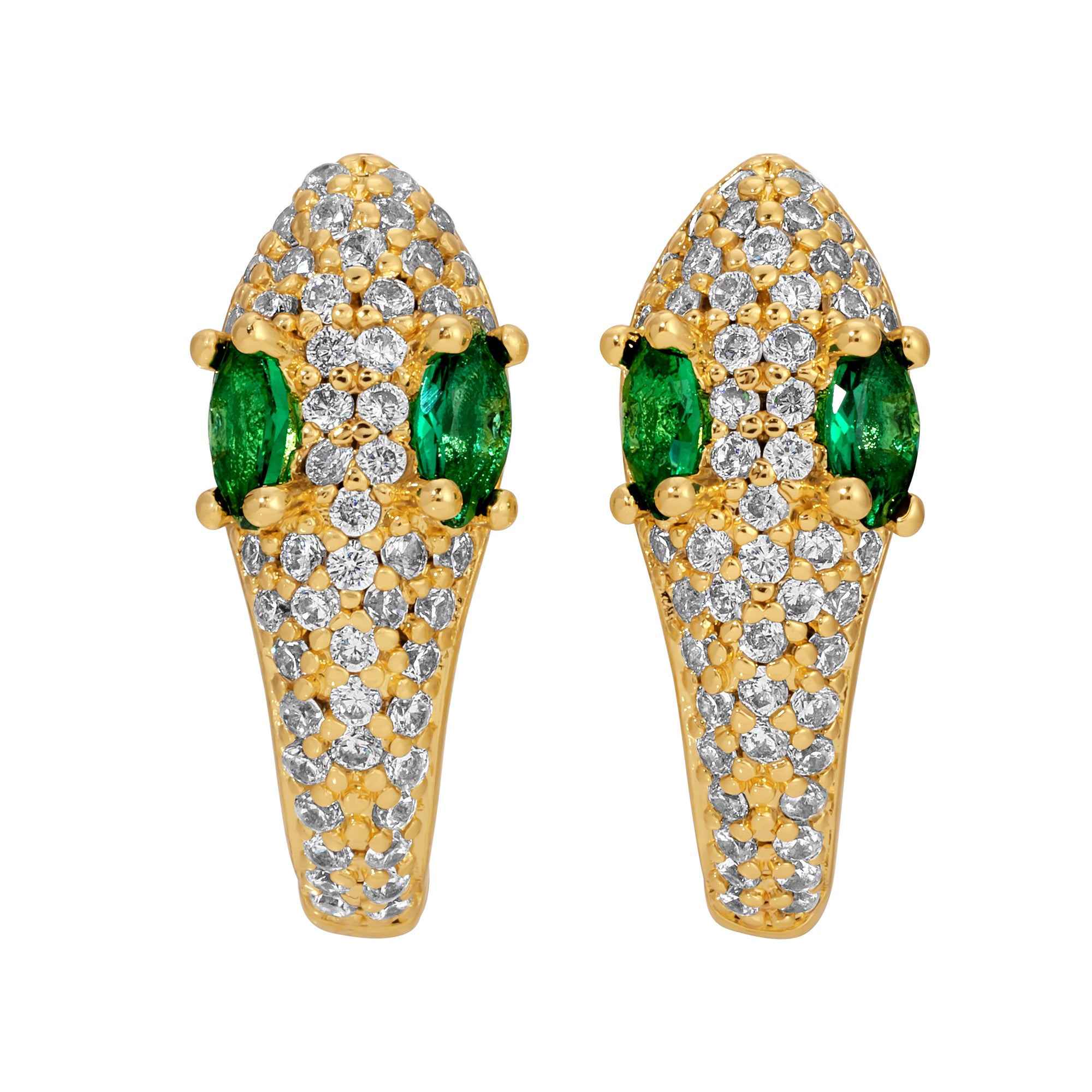 Serpent Huggie Hoops from Erin Fader Jewelry