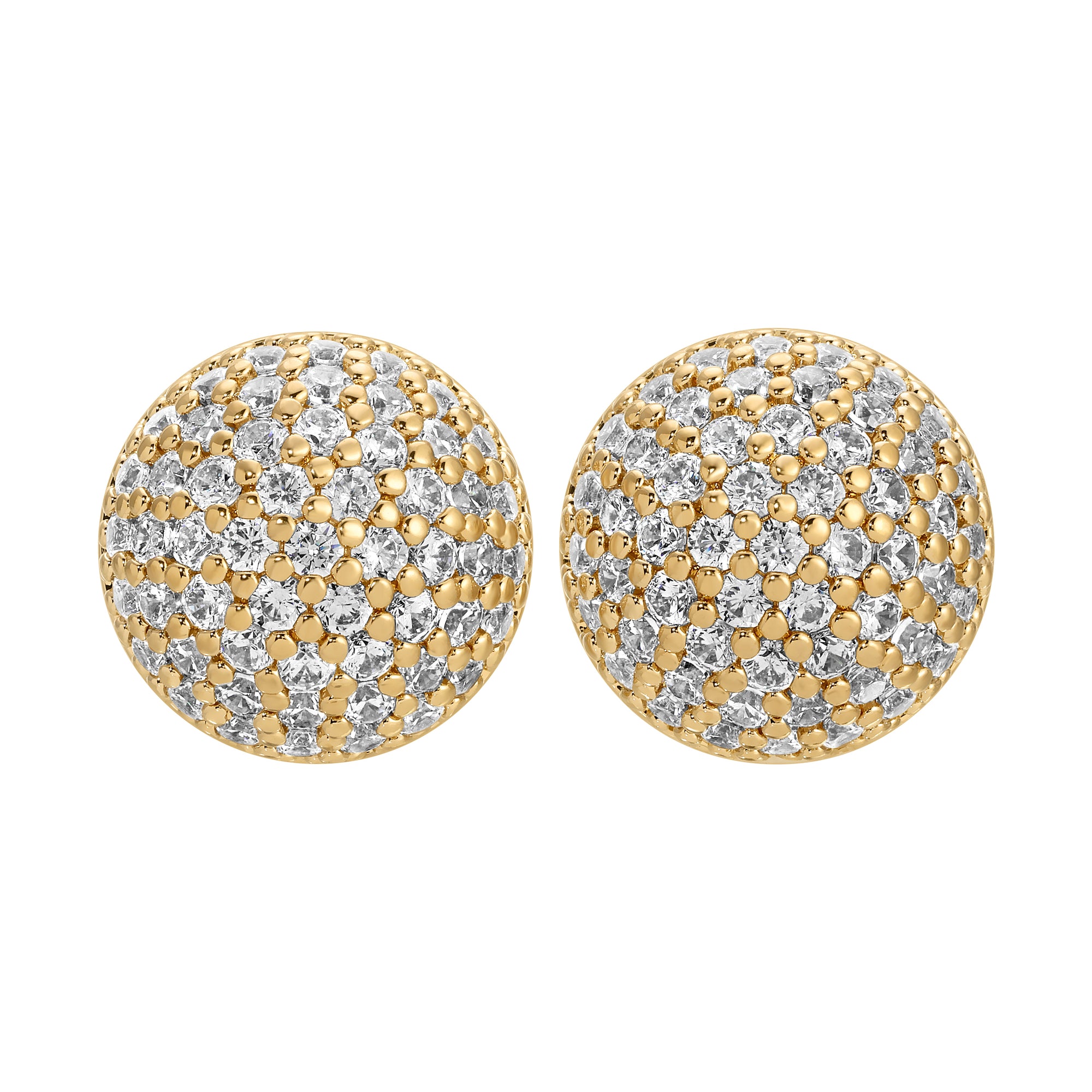 Sphere Earrings - Gold Pave Medium by Erin Fader Jewelry 