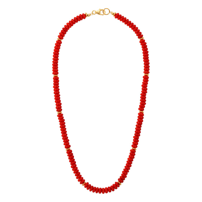Vintage Flower Child Necklace - Red by Erin Fader Jewelry