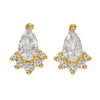 Teardrop Micro CZ Studs from Erin Fader Jewelry
