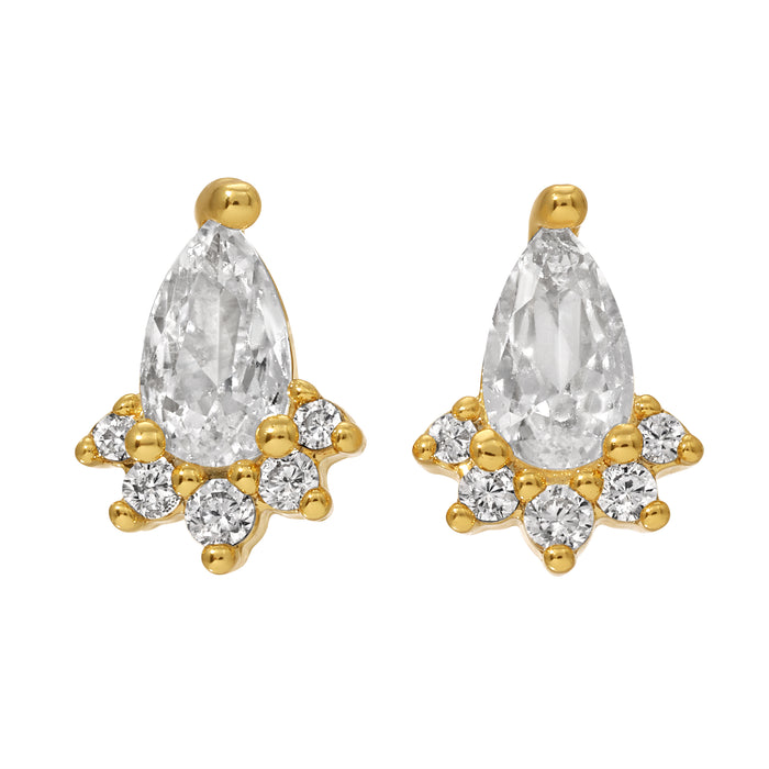 Teardrop Micro CZ Studs from Erin Fader Jewelry